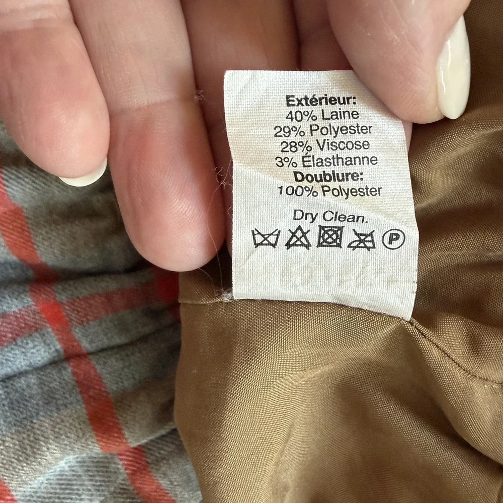 J Crew Plaid Mini Skirt Women 4 Brown Red Tan Wool Blend Tartan Plaid Pull On